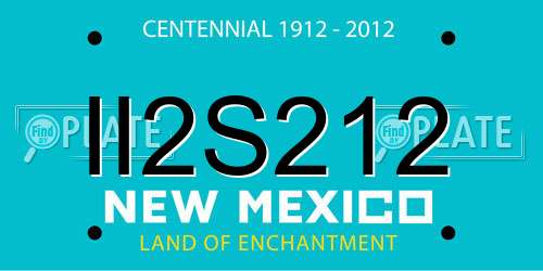 II2S212 New Mexico License Plate