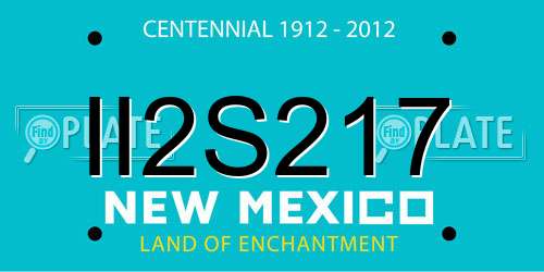 II2S217 New Mexico License Plate