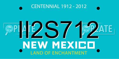II2S712 New Mexico License Plate