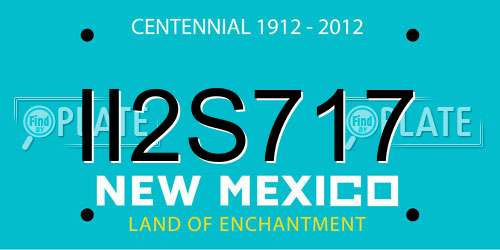 II2S717 New Mexico License Plate