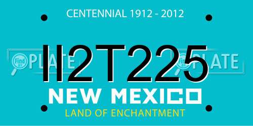 II2T225 New Mexico License Plate