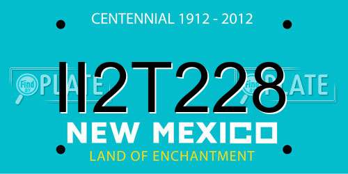 II2T228 New Mexico License Plate