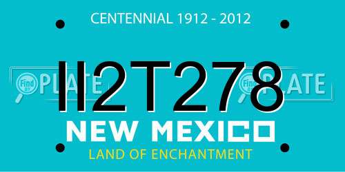 II2T278 New Mexico License Plate