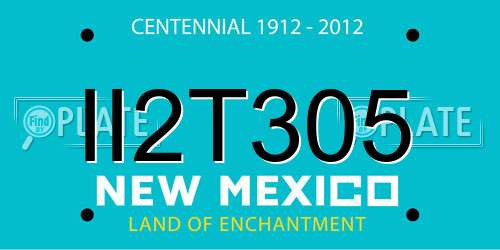 II2T305 New Mexico License Plate