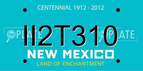 II2T310 New Mexico License Plate