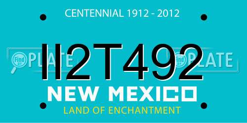 II2T492 New Mexico License Plate