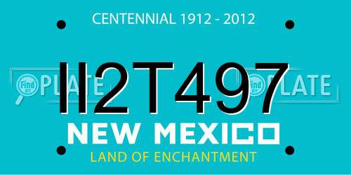 II2T497 New Mexico License Plate