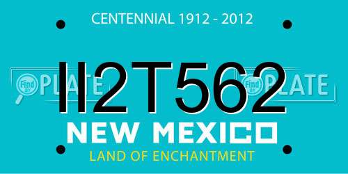II2T562 New Mexico License Plate