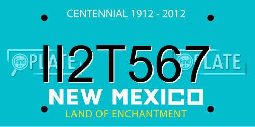 II2T567 New Mexico License Plate