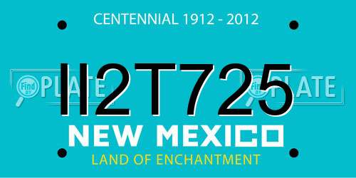 II2T725 New Mexico License Plate
