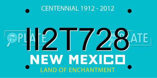II2T728 New Mexico License Plate