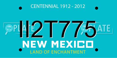 II2T775 New Mexico License Plate