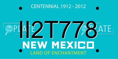 II2T778 New Mexico License Plate