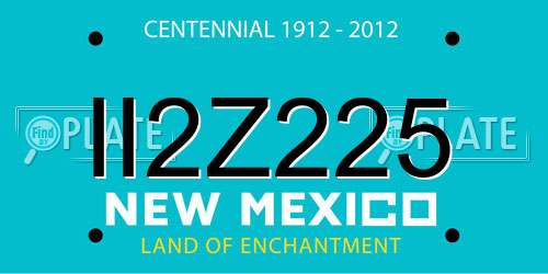 II2Z225 New Mexico License Plate
