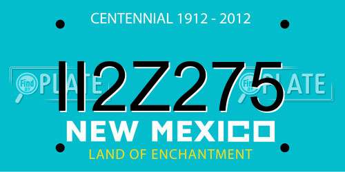 II2Z275 New Mexico License Plate