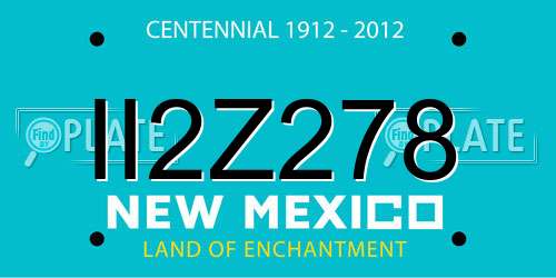 II2Z278 New Mexico License Plate