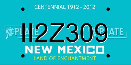 II2Z309 New Mexico License Plate