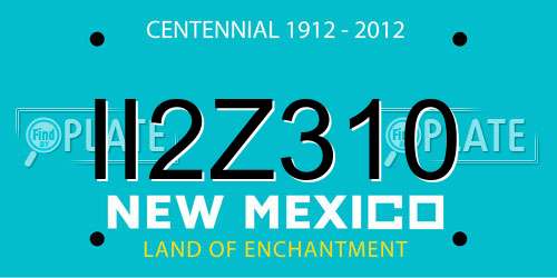 II2Z310 New Mexico License Plate