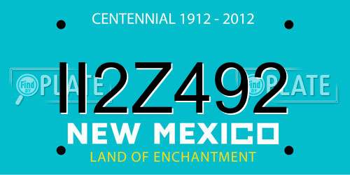 II2Z492 New Mexico License Plate