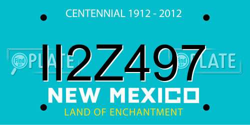 II2Z497 New Mexico License Plate