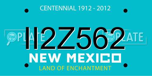II2Z562 New Mexico License Plate