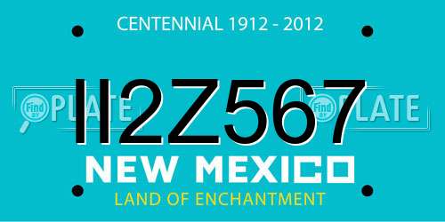 II2Z567 New Mexico License Plate