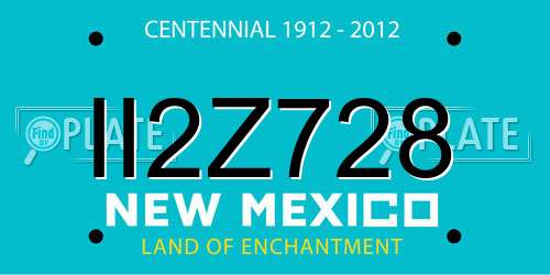 II2Z728 New Mexico License Plate