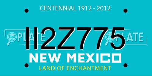 II2Z775 New Mexico License Plate