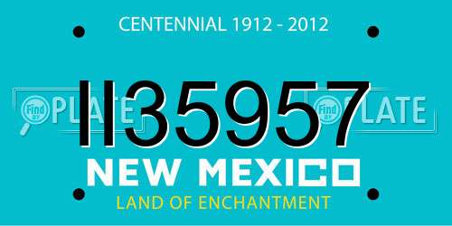 II35957 New Mexico License Plate