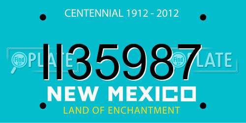 II35987 New Mexico License Plate