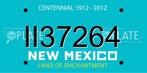 II37264 New Mexico License Plate