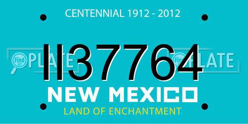 II37764 New Mexico License Plate