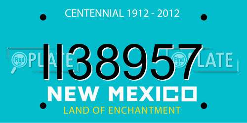 II38957 New Mexico License Plate