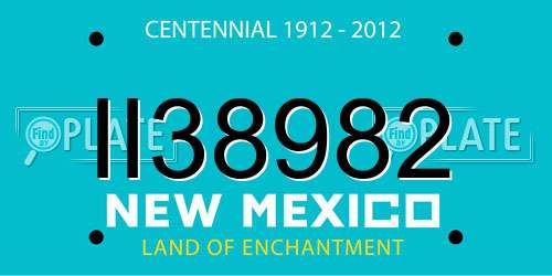 II38982 New Mexico License Plate