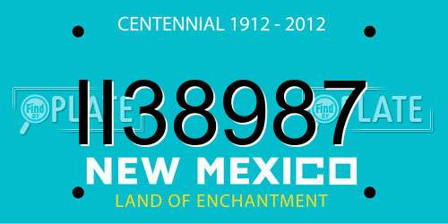 II38987 New Mexico License Plate