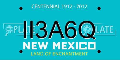 II3A6Q New Mexico License Plate