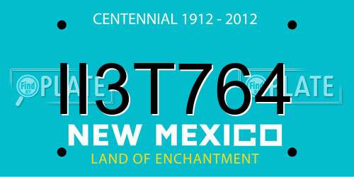 II3T764 New Mexico License Plate
