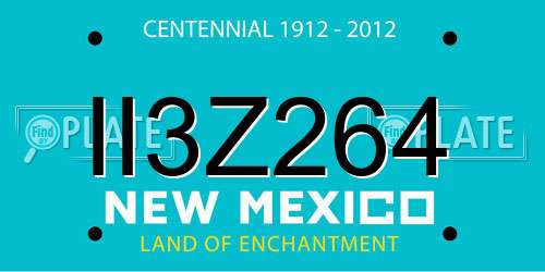 II3Z264 New Mexico License Plate