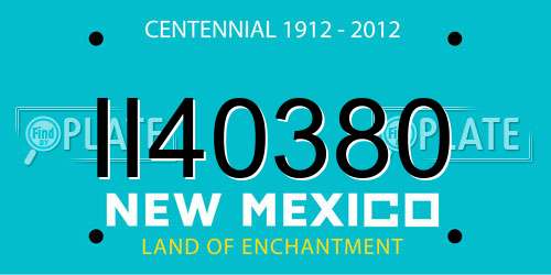 II40380 New Mexico License Plate