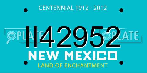 II42952 New Mexico License Plate