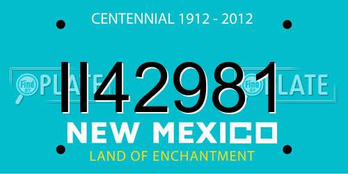 II42981 New Mexico License Plate
