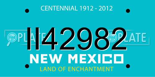 II42982 New Mexico License Plate