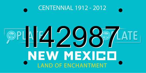 II42987 New Mexico License Plate