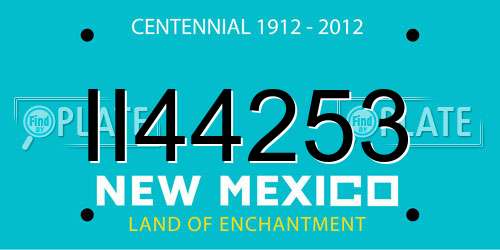 II44253 New Mexico License Plate