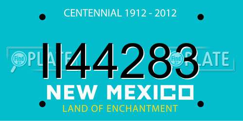 II44283 New Mexico License Plate