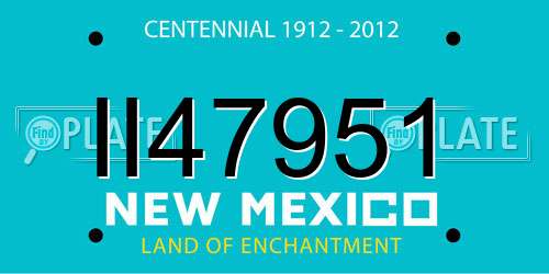 II47951 New Mexico License Plate