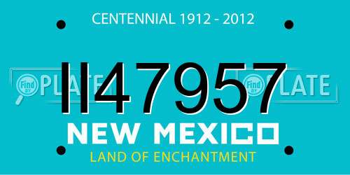 II47957 New Mexico License Plate