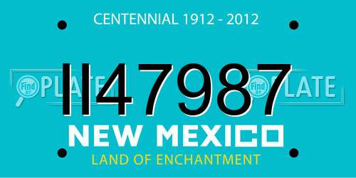 II47987 New Mexico License Plate
