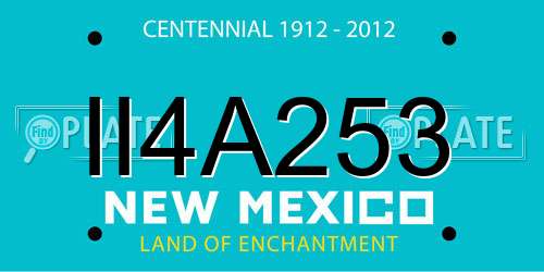 II4A253 New Mexico License Plate