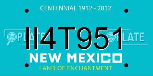 II4T951 New Mexico License Plate